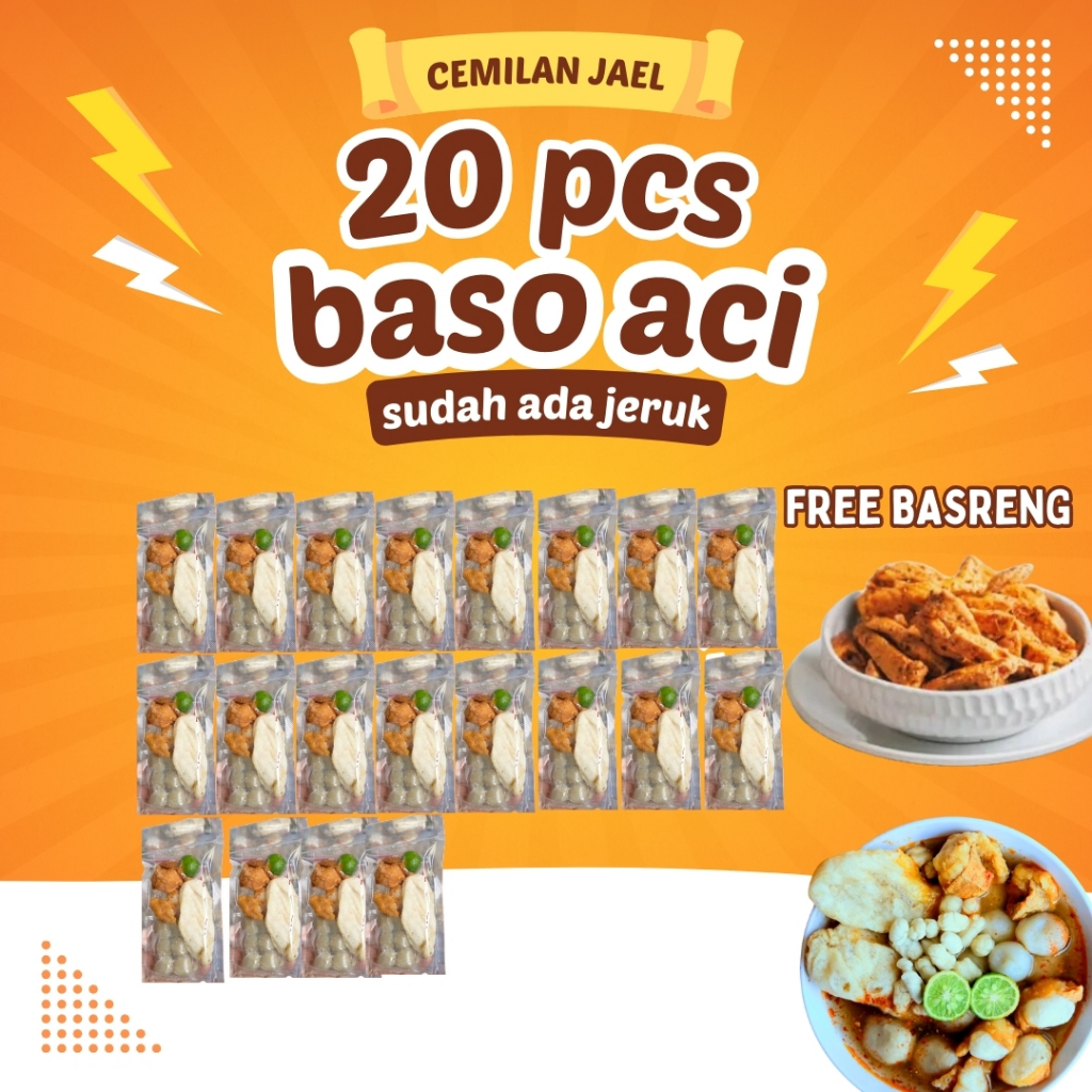 

Paket Baso Aci 20pcs + free basreng