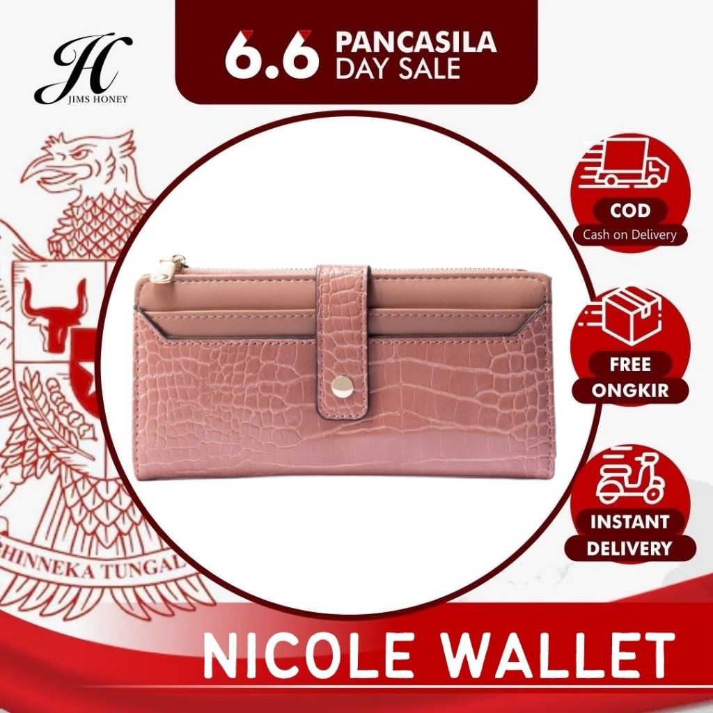 JIMS HONEY BIG GENIE WALLET Dompet Panjang Lipat Kartu Wanita Cewek Fashion Jimshoney Casual Terbaru