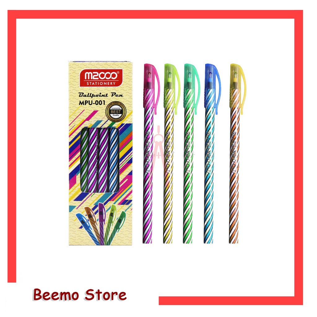 

Pulpen isi 12Pcs / Ballpoint / Bolpen Murah Lilin Ulir M2000 Tinta Hitam