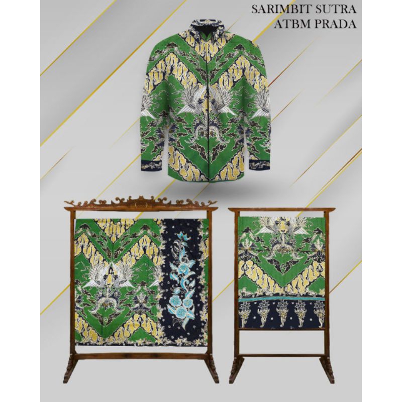 Bahan Batik Tulis Exlusive Sarimbit Sutra ATBM Prada Asli Full Tulis Manual
