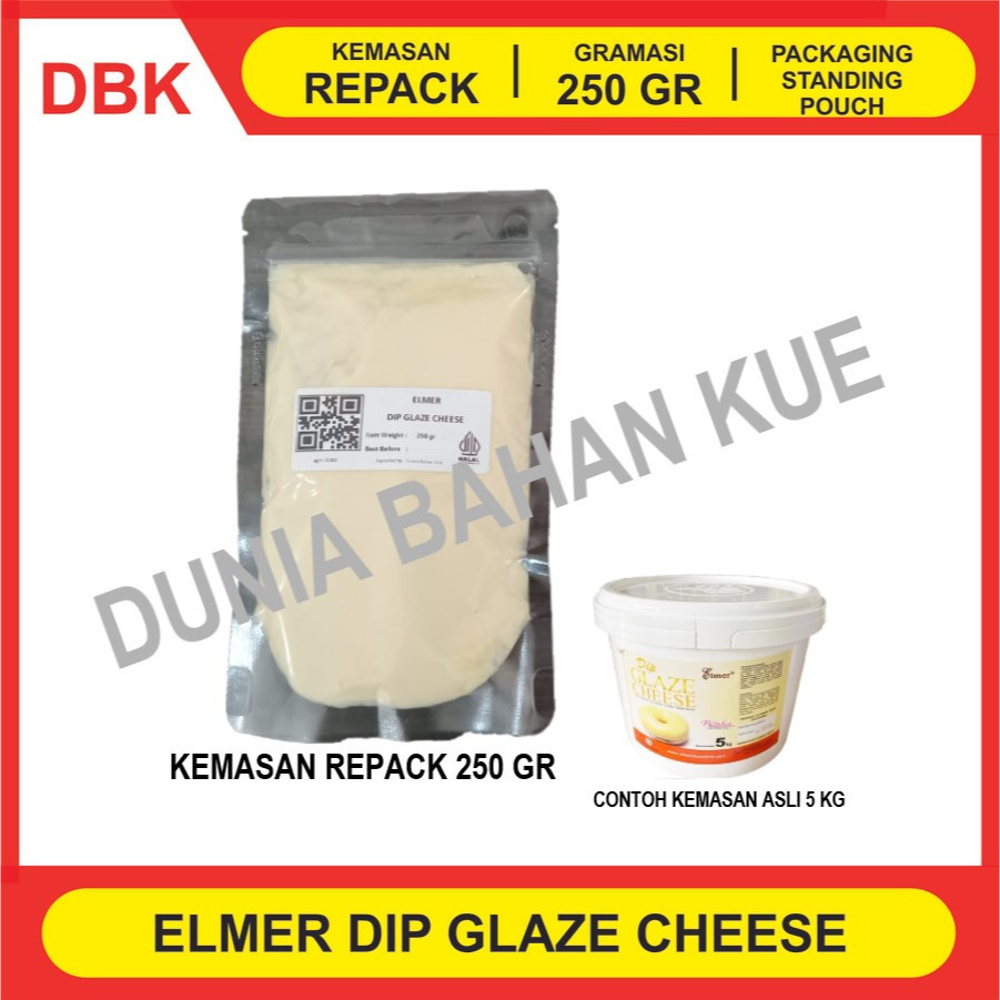 

ELMER DIP GLAZE 250 GR - TOPPING DONAT PISANG NUGGET - CHEESE KEJU