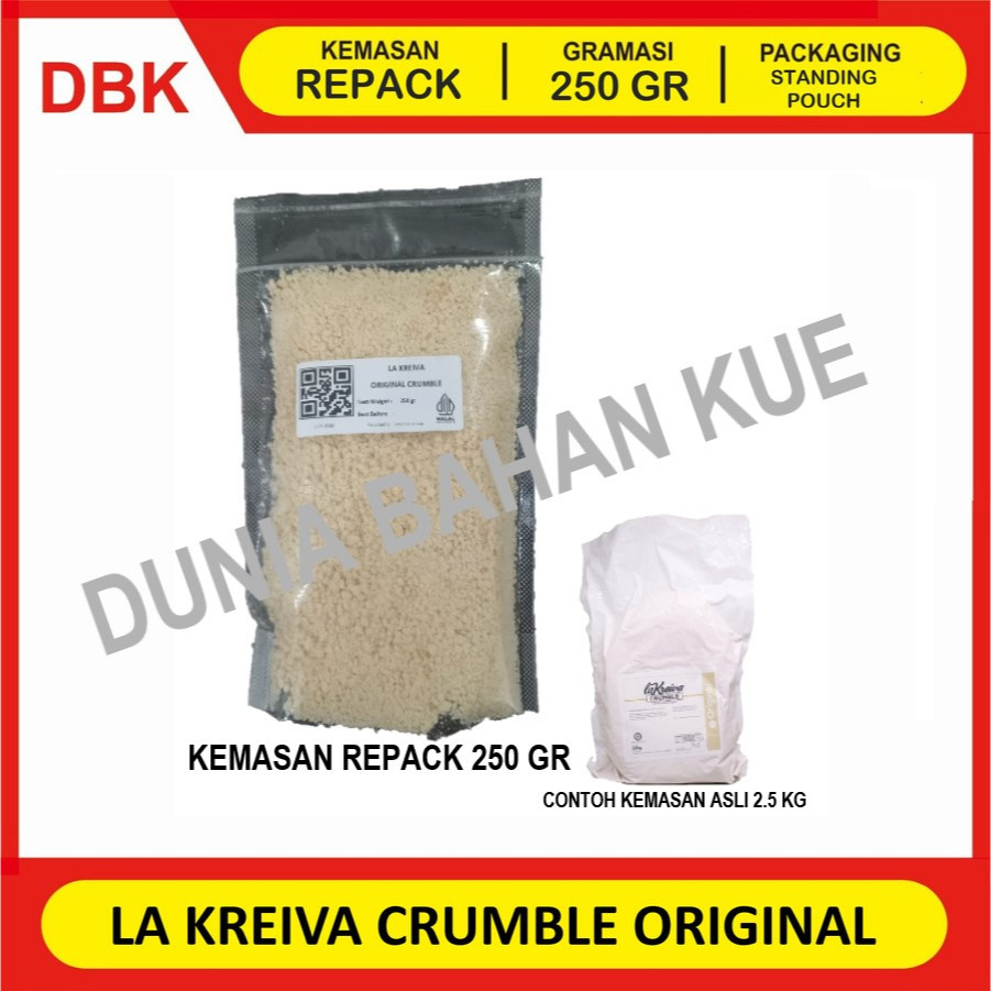 

ORIGINAL - LA KREIVA CRUMBLE FINE TOPPING REPACK 250 GR