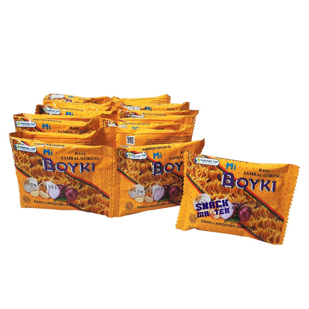 

MIE SNACK BOYKI Rasa Mie Goreng - Netto 10 bks x 16 gr SNACK RENCENG 1PACK SG