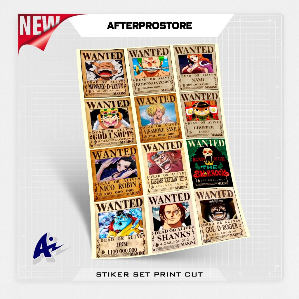 

STICKER PACK VINYL / MOTIF ONEPIECE / STIKER SET / HP LAPTOP / HELM / BRAND / INTIP / WATERFROOF