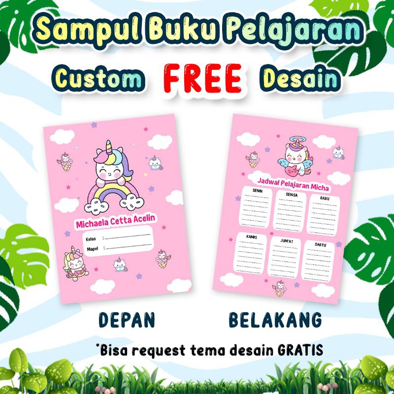 

SAMPUL BUKU TULIS CUSTOM FREE DESAIN & NAMA