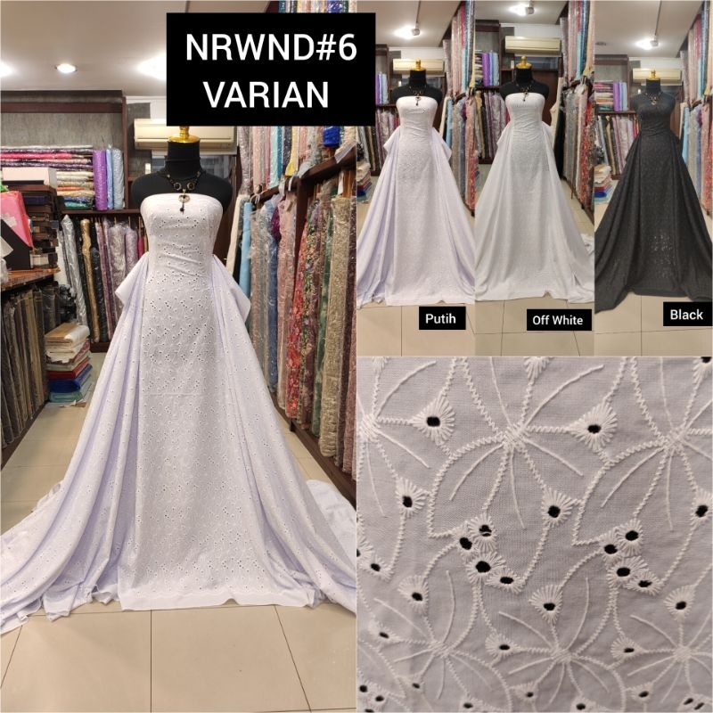 kain Katun Bordir Bunga NRWND#6 VARIAN