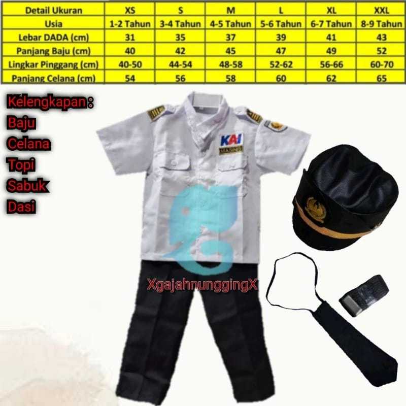 RB Baju Seragam Pilot Anak Setelan Pilot Anak Kostum Pilot 17 agustusan karnaval Termurah