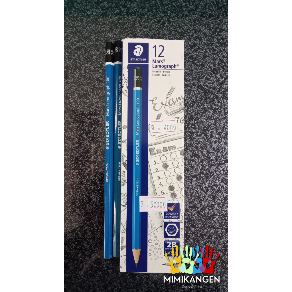 

(1 pack) Pensil 2B Staedtler Mars Lumograph Black PENCIL 2B STAEDLER