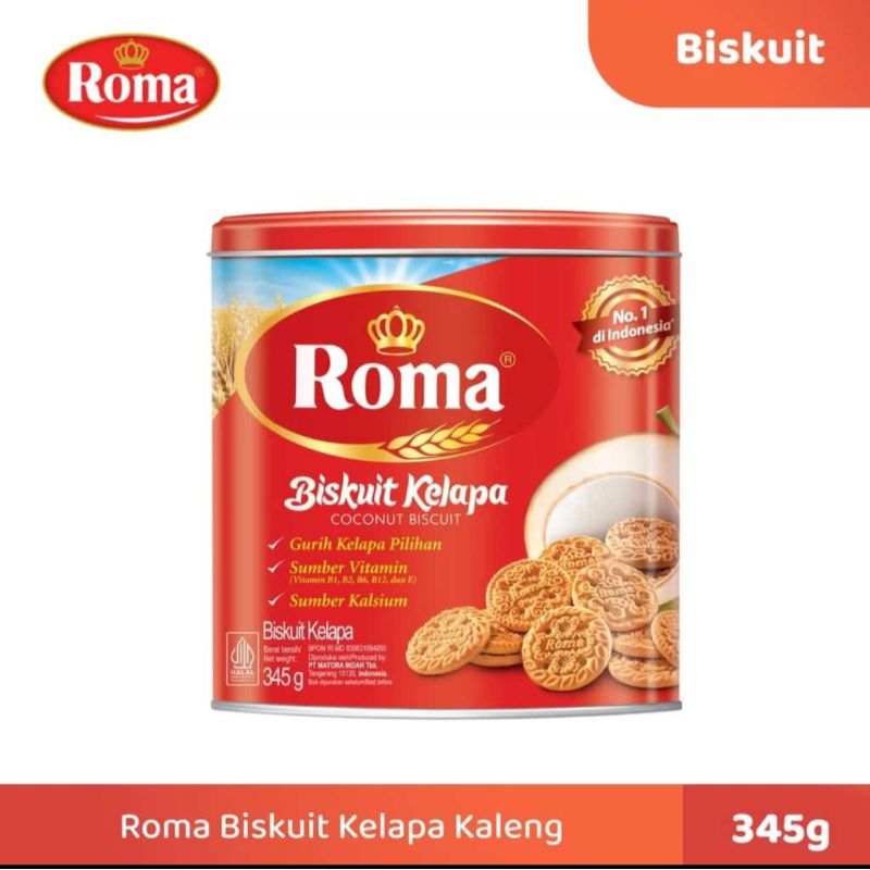 

Roma biskuit kelapa kaleng 345g