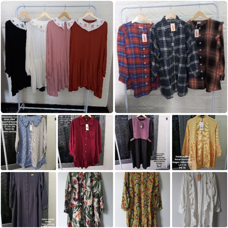 tunik polos tunik sailor tunik salur ZARA tunik jeans