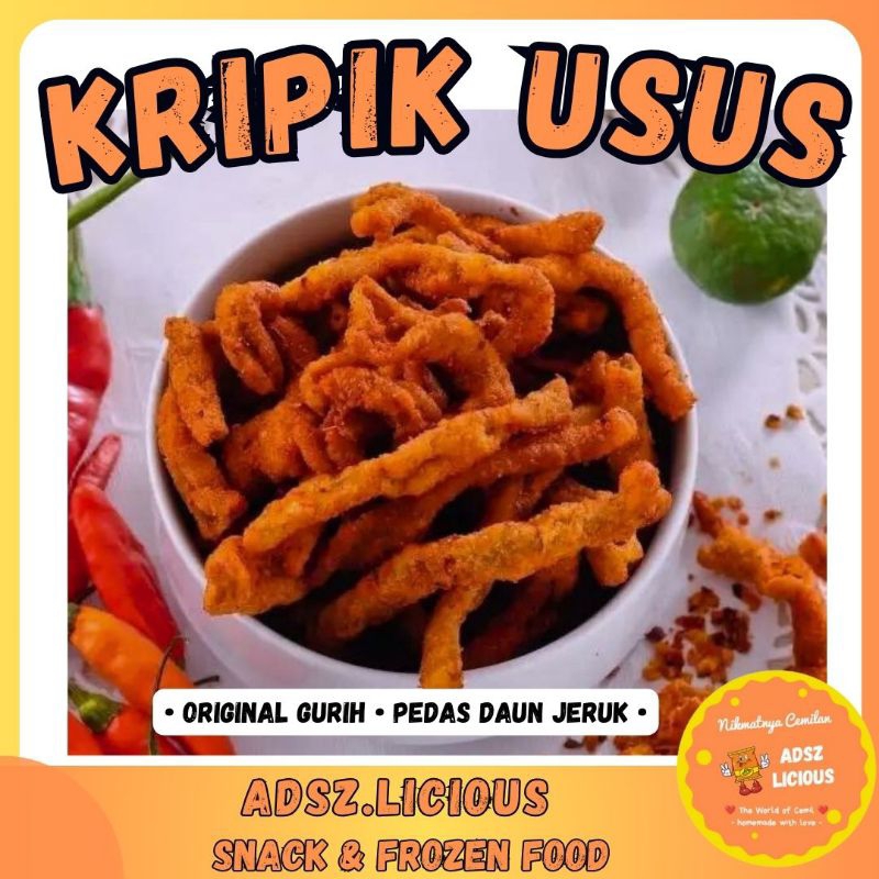 

KERIPIK USUS PREMIUM 250GR | KRIPSUS KRIPIK USUS PEDAS DAUN JERUK