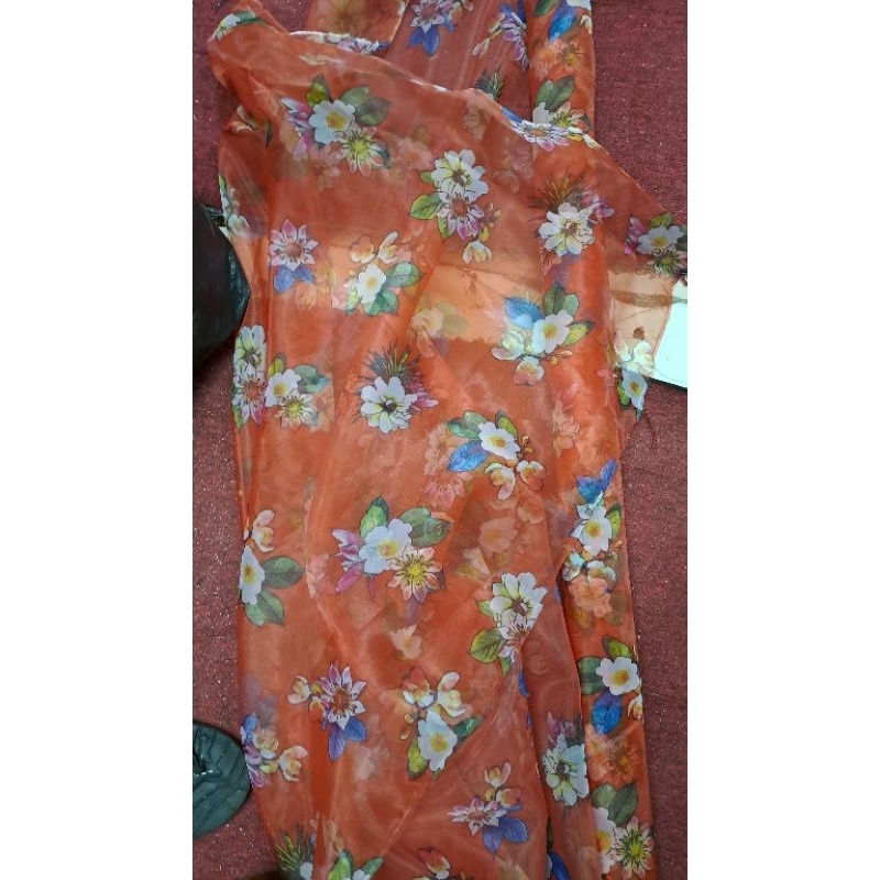 KAIN Organdi Silk // bahan Organza // organdi motif