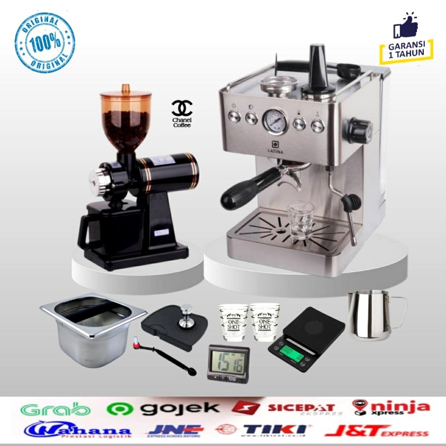Paket Mesin Kopi Espresso LATINA PRIMO 2 + Latina N600 + Tools