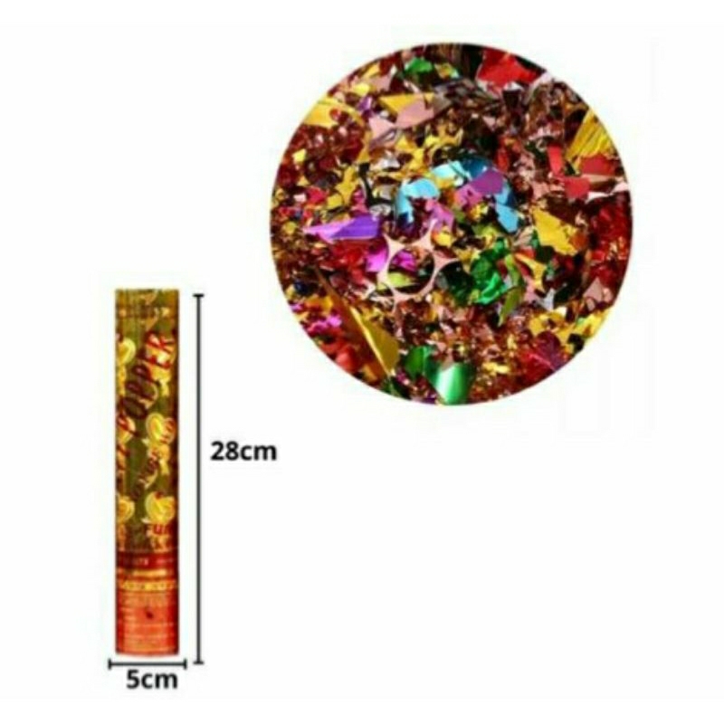 POPPER PARTY ULANG TAHUN 30cm | CONFETTI PESTA PERNIKAHAN | PETASAN PESTA SEMBURAN KERTAS WARNA WARN