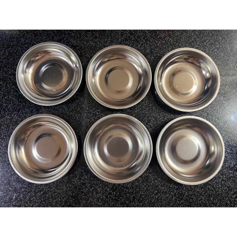 (12 pc) Piring sambal bulat stainless steel / lepek sambal stainless