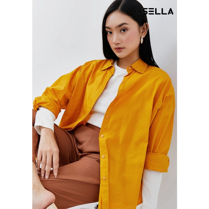 Osella - Kemeja Wanita Warna Golden 2137220783-Pakaian Wanita > Atasan > Kemeja & Blouse