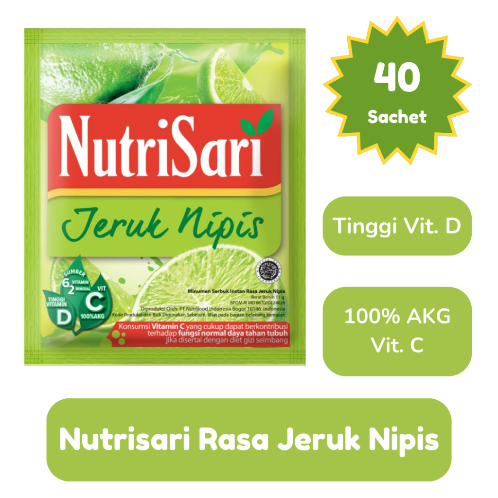 

NUTRISARI Rasa Jeruk Nipis 40 Sachet