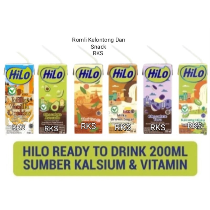 

Hilo Ready To Drink (RTD) 200 ml Susu Uht Tinggi Kalsium Semua Rasa