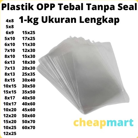 

Potongan Promo HARGA PABRIK 1kg Plastik Kaca Bening OPP Souvenir Tebal 3 Mikron Tebal KILOan Kecil Tanpa Lem