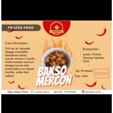 

Baso Mercon Chicken Ball