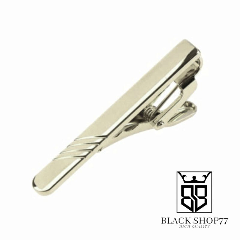 Penjepit Dasi Motif Silver/Gold Emas