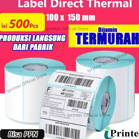 

Diskon label thermal label stiker barcode label pengiriman 1x15 5 pcs thermal