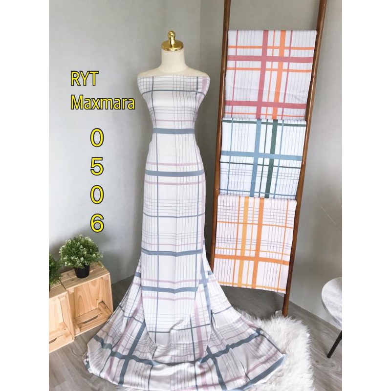 Kain Maxmara Royal Premium Motif  0506 per 0.5Meter Kain Satin Maxmara Royal Premium Silk