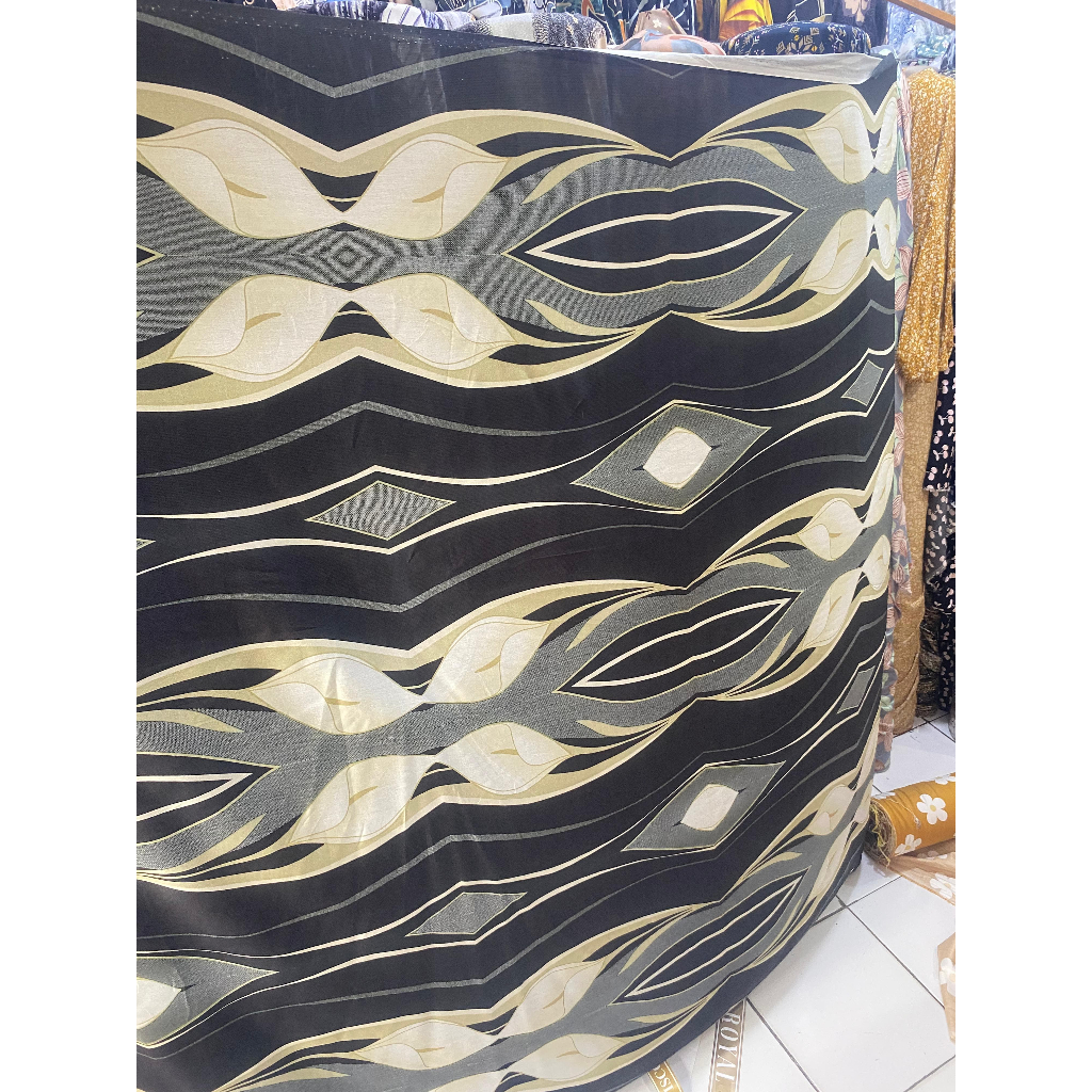 kain katun rayon viscose motif salur bunga polos abstrak terbaru best seller bahan adem dan lembut