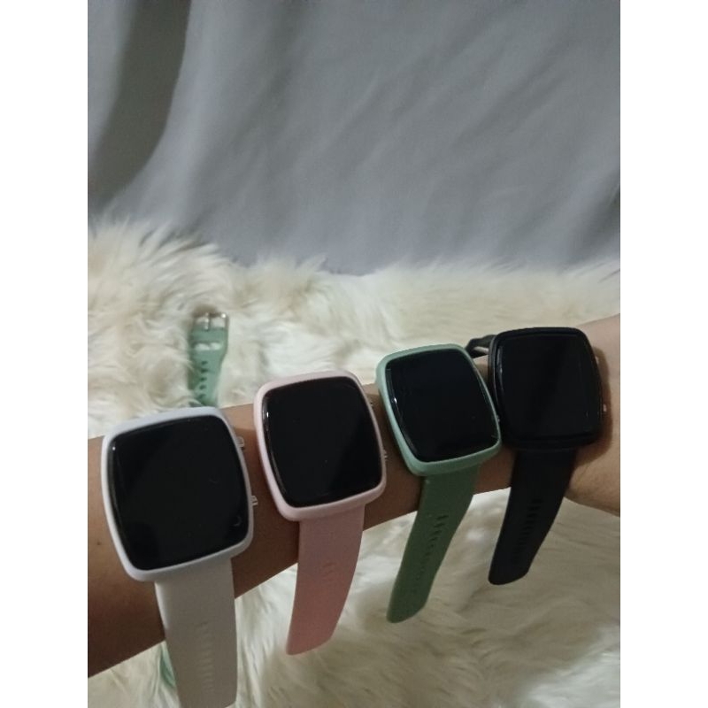 Jam tangan digital rubber pria wanita tahan air korean style