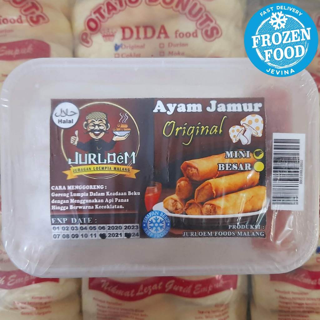 

Jurloem Lumpia Mini Ayam Jamur Ori Isi 14 pcs