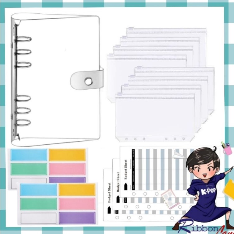 

Teknologi Terkini A6 Set Lengkap Binder PREMI Transparan Nabung Pemula Hemat Murah