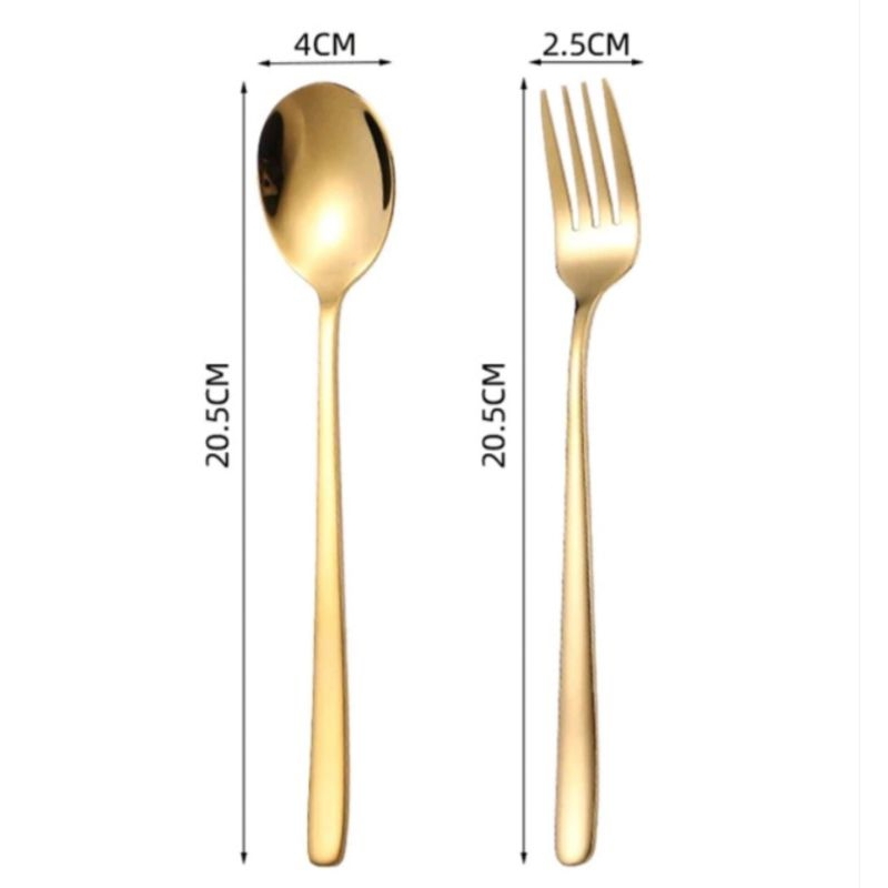 Sendok Korea Gold / sendok Bulat korea / Sendok korea isi 6 pcs