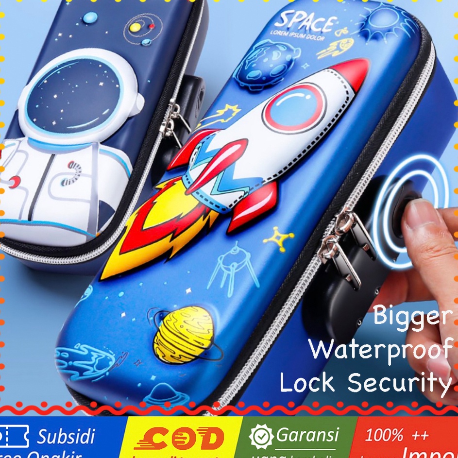 

Essential WWH14C Tempat Pensil EVA Sekolah BESAR LOCK KUNCI School Pencil Bag Box TKM