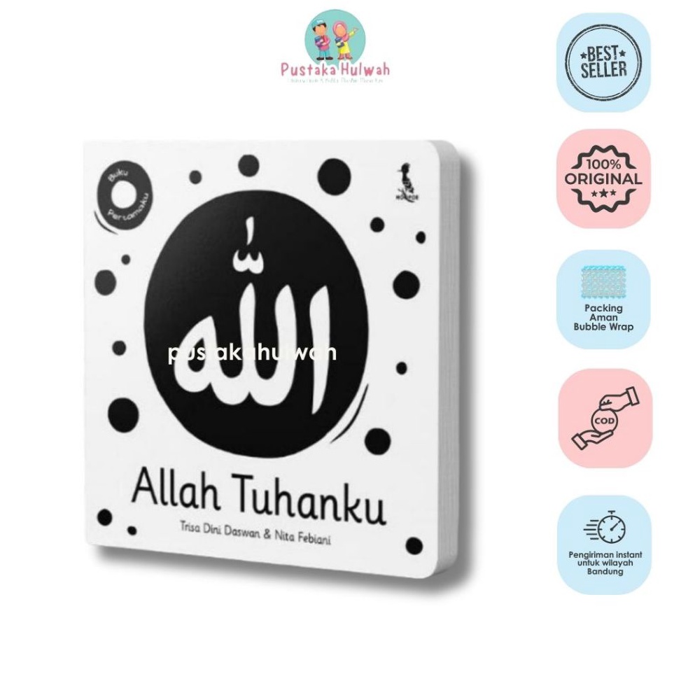 High contrast ALLAH TUHANKU Boardbook th REJECT MINOR Pustaka Hulwah x Hoopoe