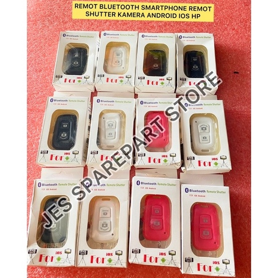 Stok Banyak REMOT BLUETOOTH SMARTPHONE REMOT SHUTTER KAMERA ANDROID IOS HP