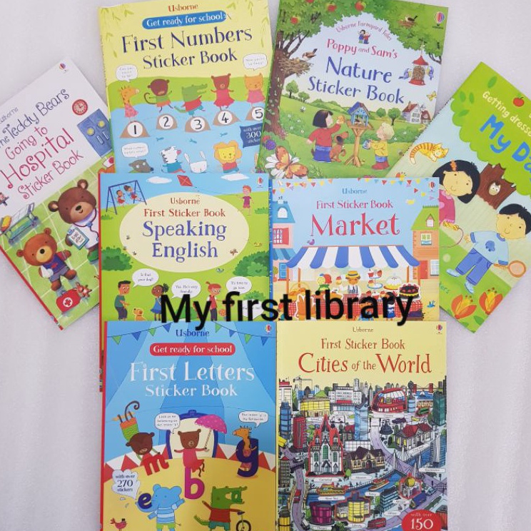 Gaya Usborne Stiker buku anak activity Sticker book