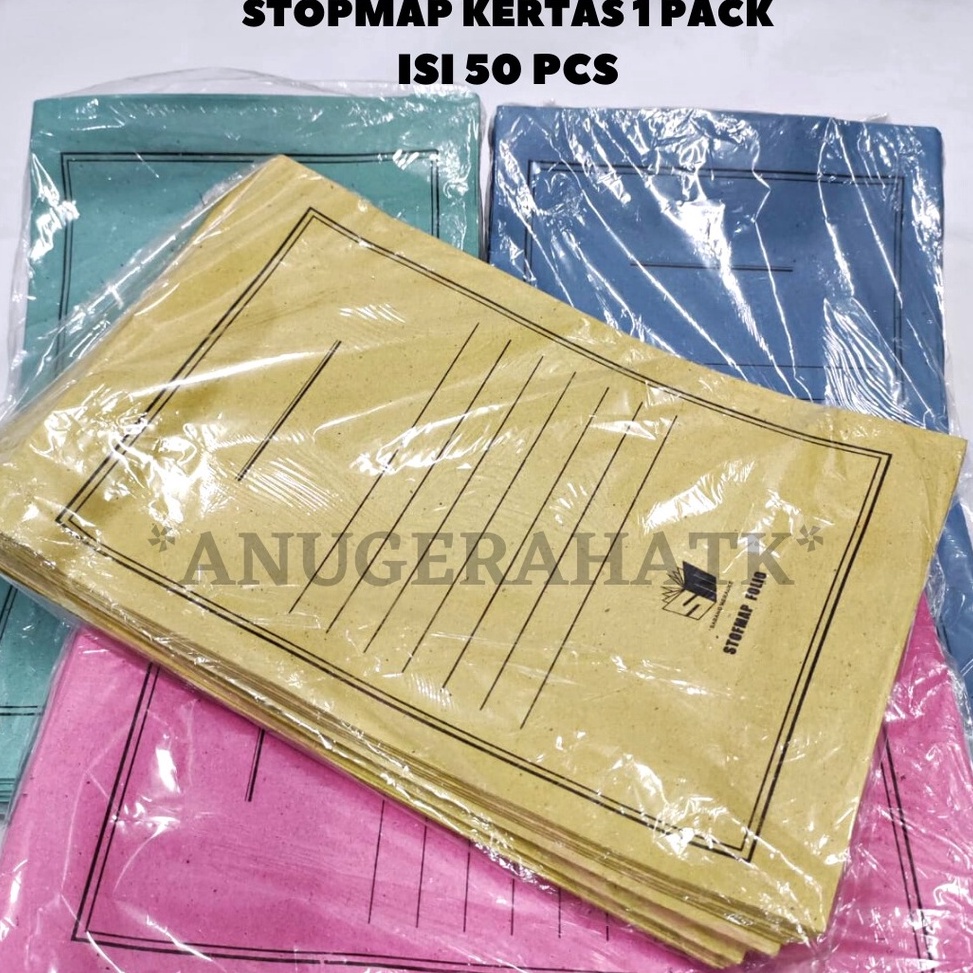 

Cepaat 1PACK5 Pcs Stopmap Kertas Folio Map Kertas ISI 5 MAP