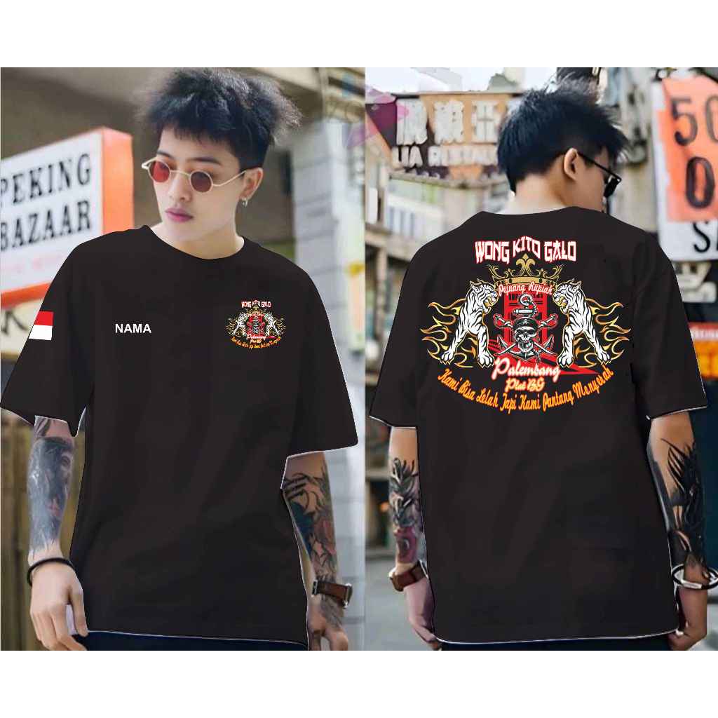 KAOS KOMUNITAS PALEMBANG SUMATERA SELATAN WONG KITO GALO BERSATU BONUS STICKER