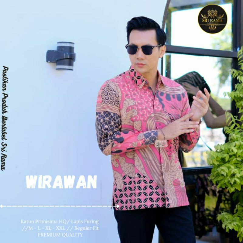 Wirawan Hem Kemeja Batik Pria Lengan Panjang Katun Sragenan By Sri rama