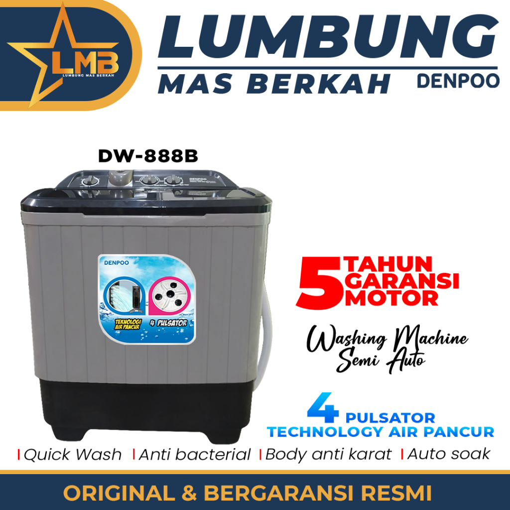 Denpoo Mesin Cuci DW 888 B
