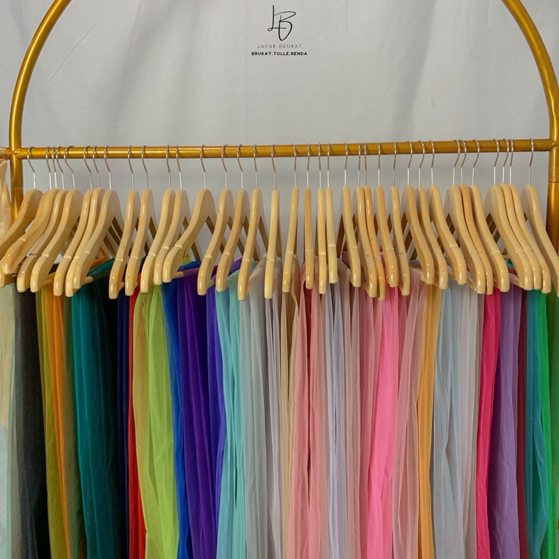 Kain Tulle / Tulle KAKU / keras tile harga 1 Meter lebar 132 cm Grosir Eceran untuk bungkus souvenir