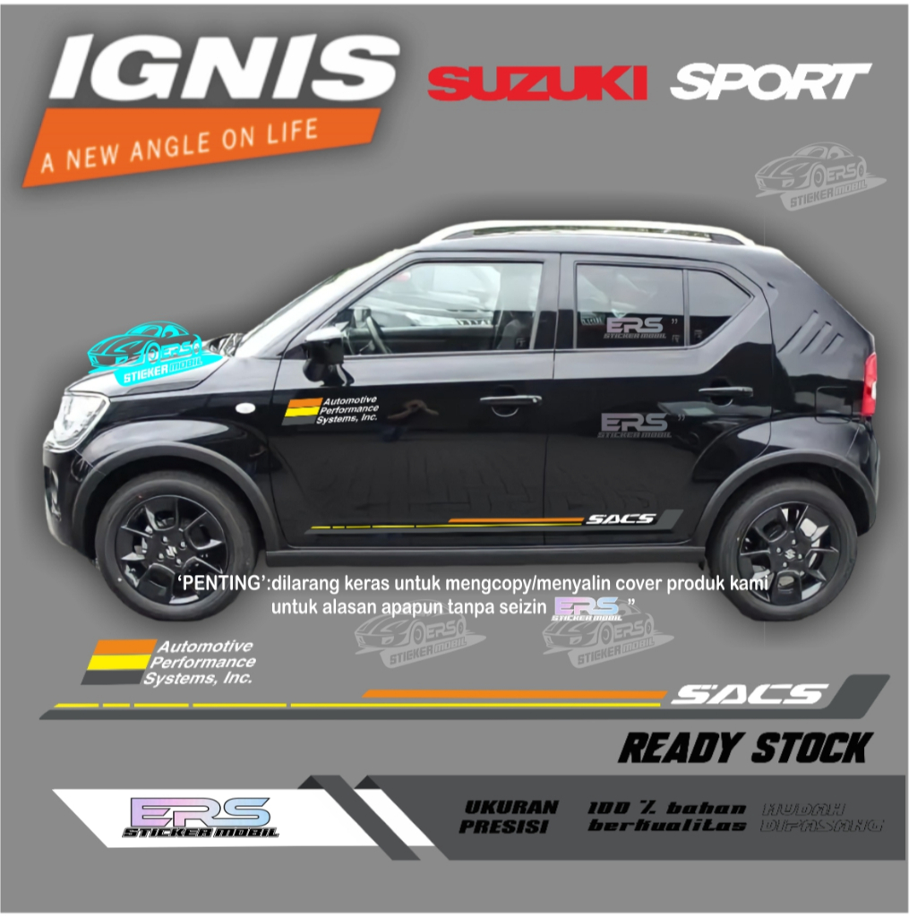 sticker list body samping suzuki ignis japan style terbaru CUTTING STIKER