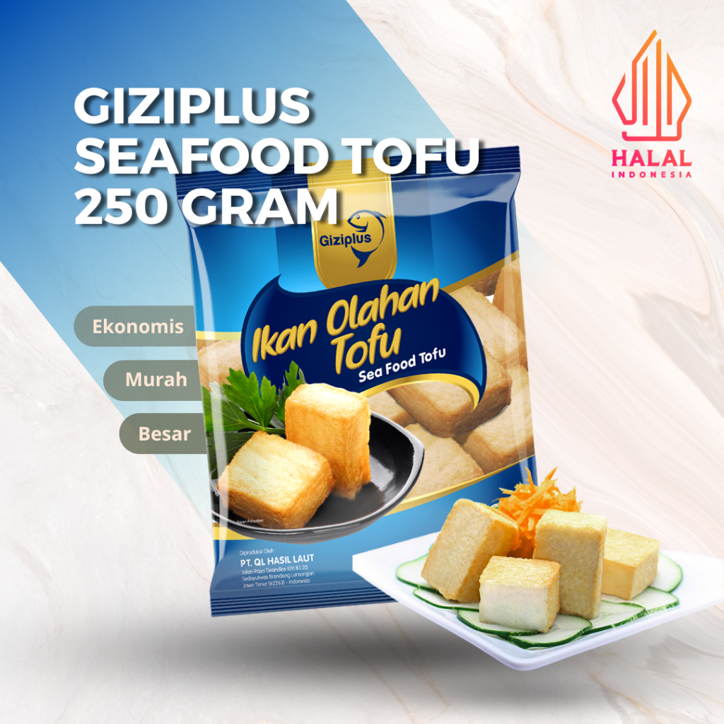 

[GROSIR] GIZIPLUS SEAFOOD TOFU TAHU IKAN 250 GRAM
