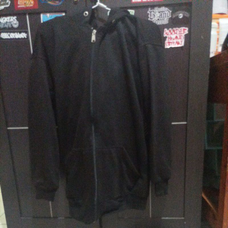 jaket item polos