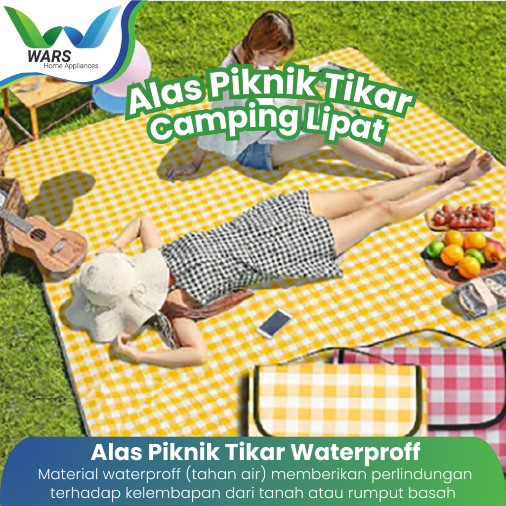 WARS Alas Piknik Tikar Camping Lipat Waterproff