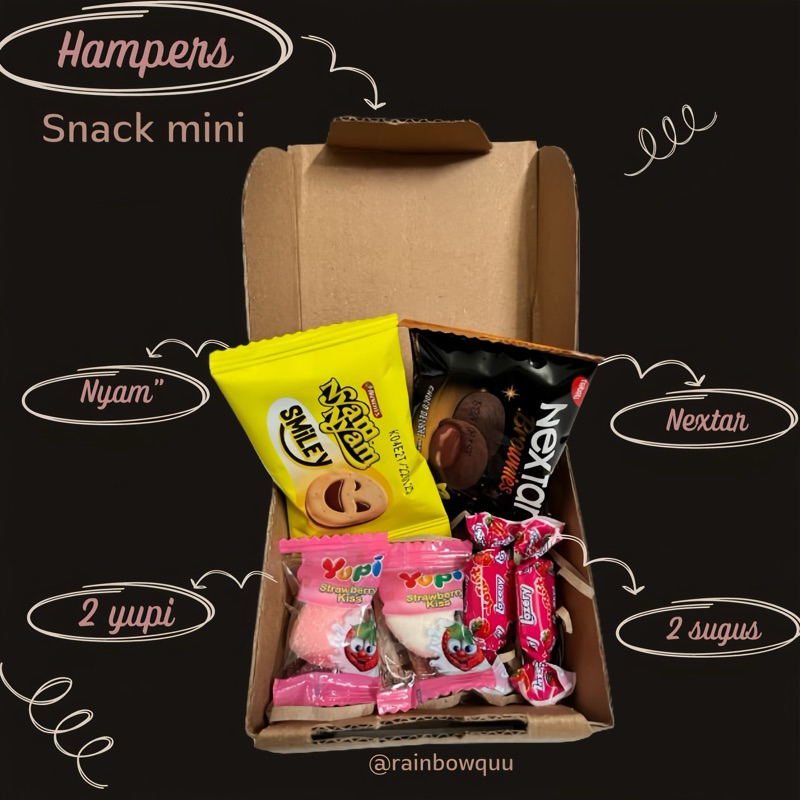 

hampers box mini | gift snack | hampers snack murah | kado ultah | kado ulang tahun teman pacar anak