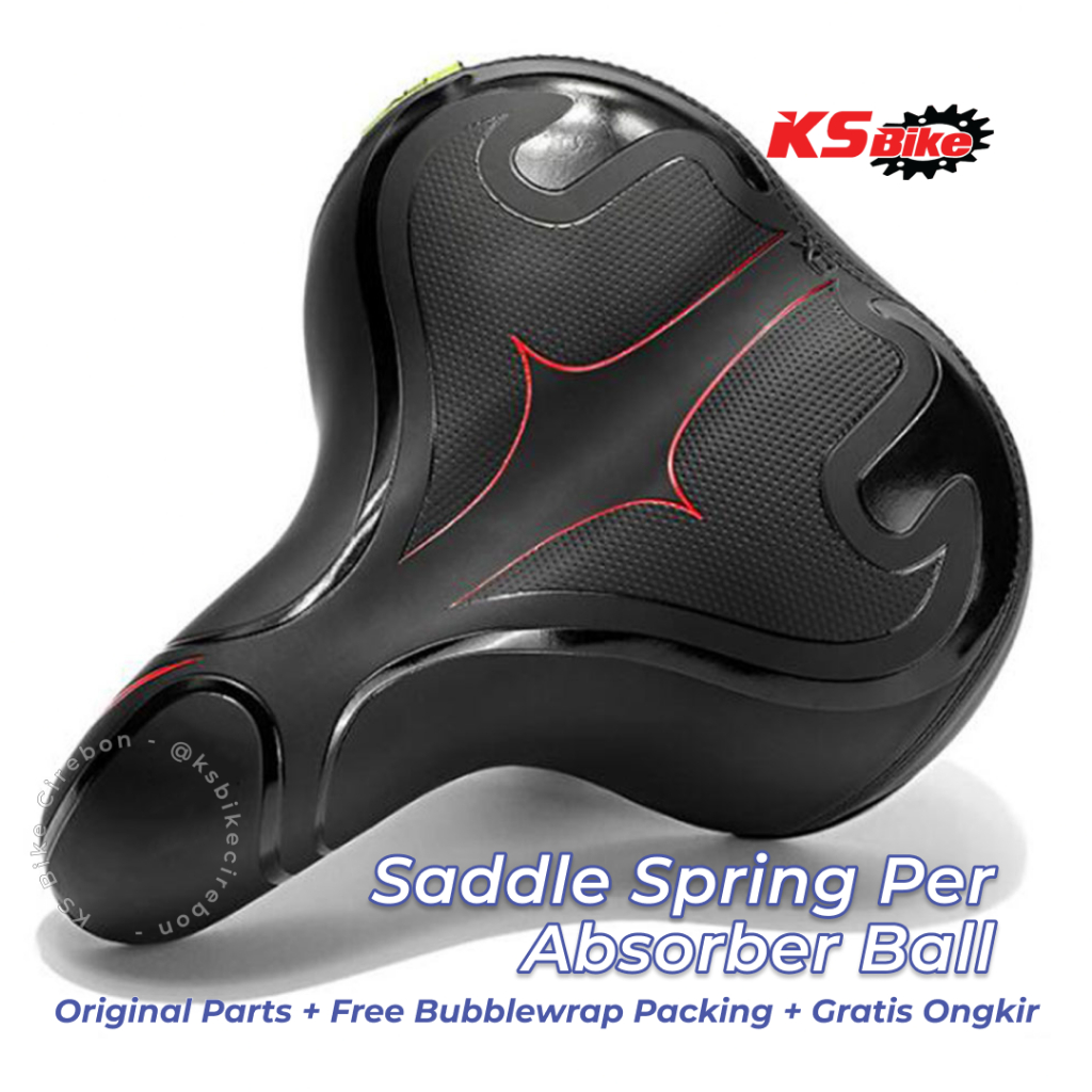 Sadel Sepeda Per Absorber Ball Taffsport SX 2020 Comfortable Saddle Bike Sepeda Gunung Lipat Keranja