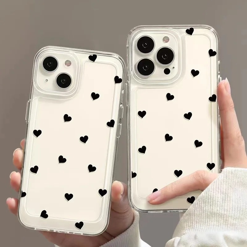 #01MS Case Hp Clear Protect Camera Fashion LOVE BLACK For IPHONE SAMSUNG OPPO VIVO REDMI REALME INFI