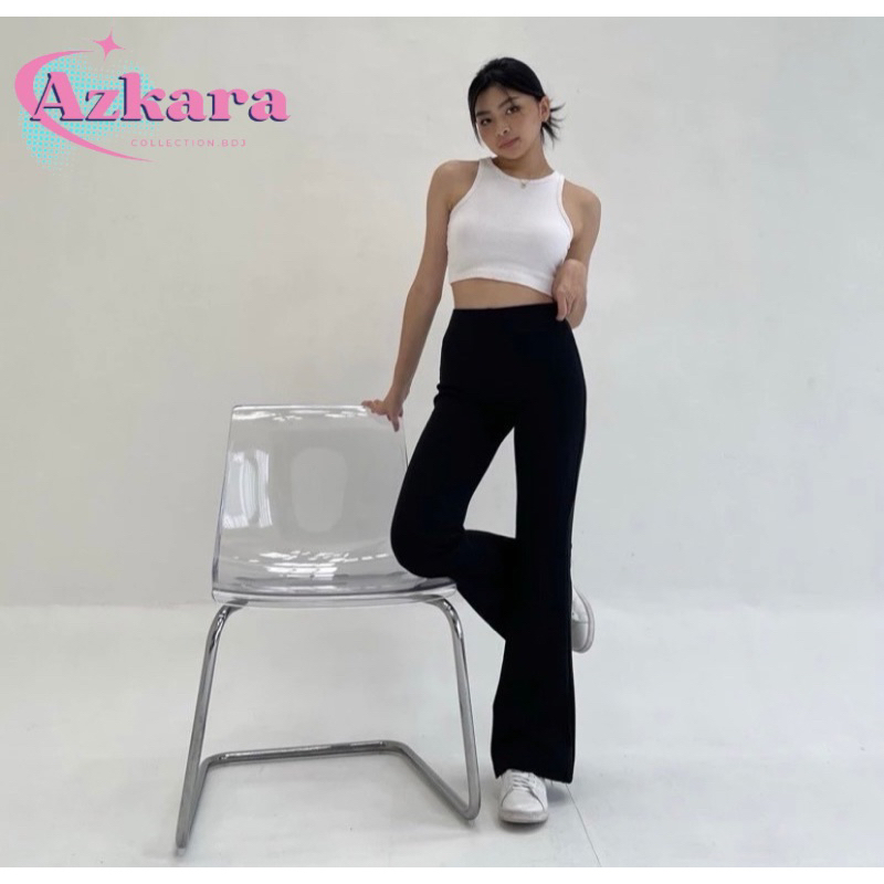 (BISA COD) FLARE PANTS-HIGHWAIST SCUBA PANTS- KULOT CUTBRAY PREMIUM