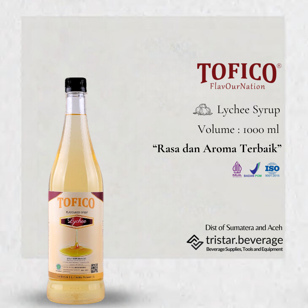 

RECOMMENDED - Sirup Premium Rasa Leci / Lychee - Tofico Syrup 1 Liter